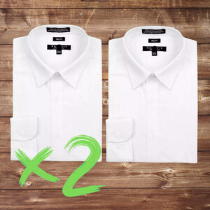 X2 Marquis Signature Men's Long Sleeve Slim Fit Dress Shirts 16 / 16.5 34/35